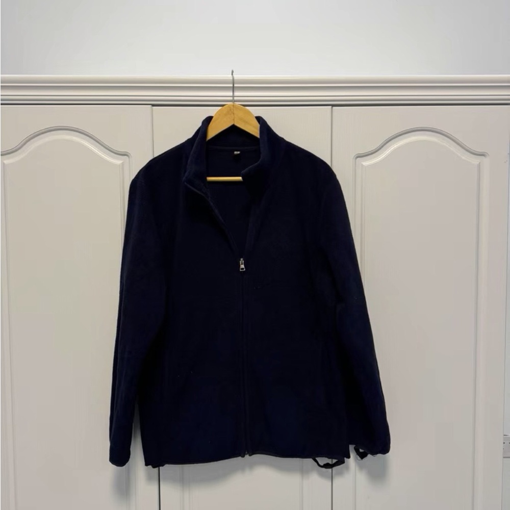 Uniqlo Navy Fleece Outerwear